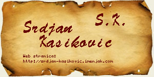 Srđan Kašiković vizit kartica